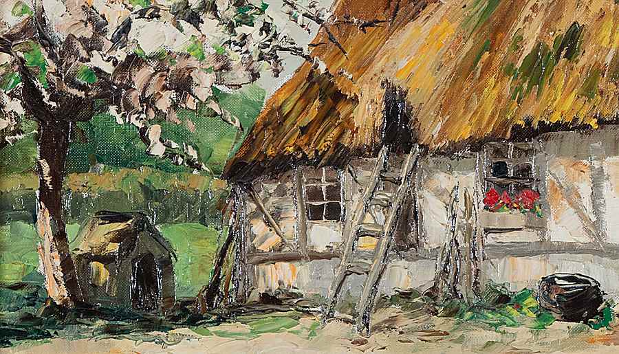 Maison normande au pommier en fleurs - Paulémile Pissarro (1884 - 1972)
